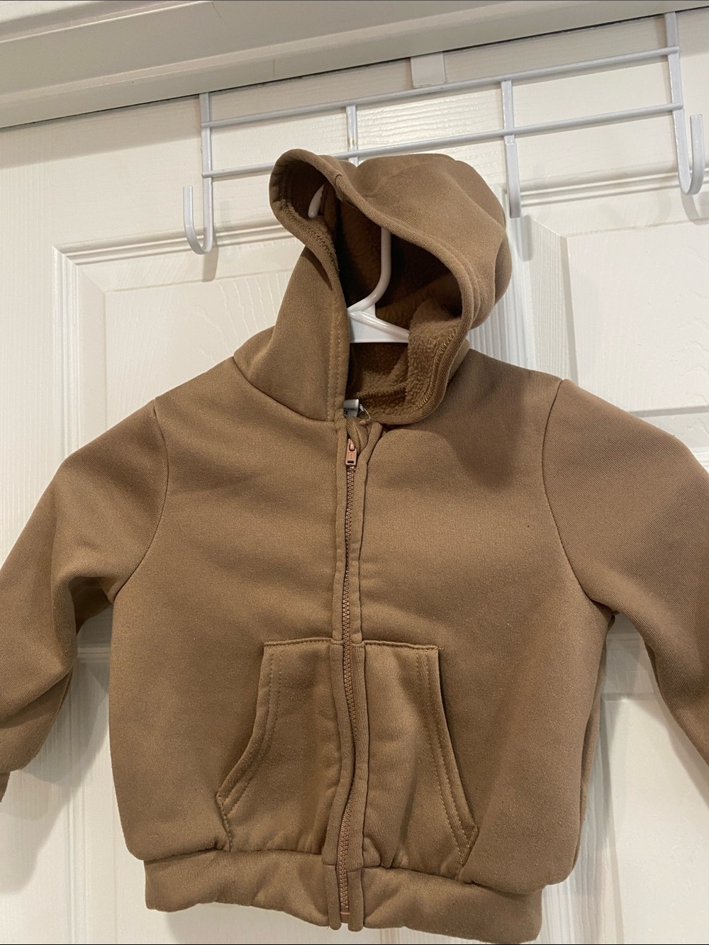 SHEIN Kids Tan Hooded Zip-Up Jacket size 18-24 months